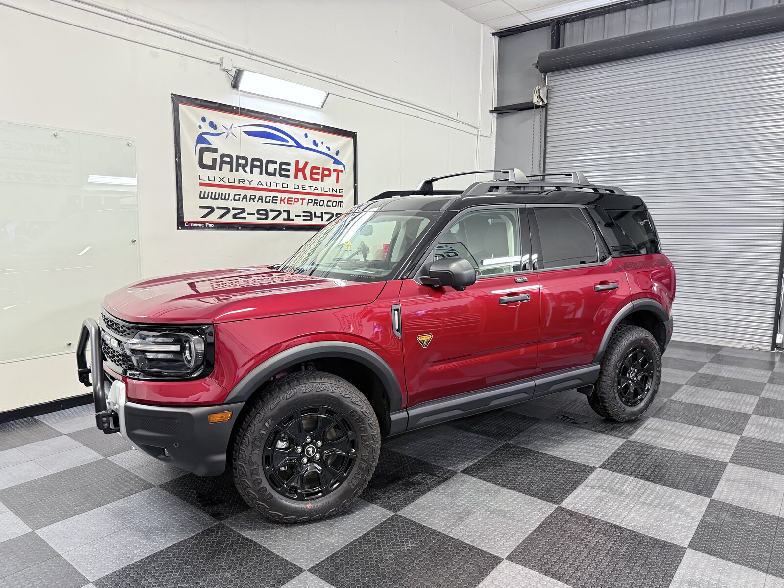 Ford Bronco Sport in Rapid Red — full detail & coating