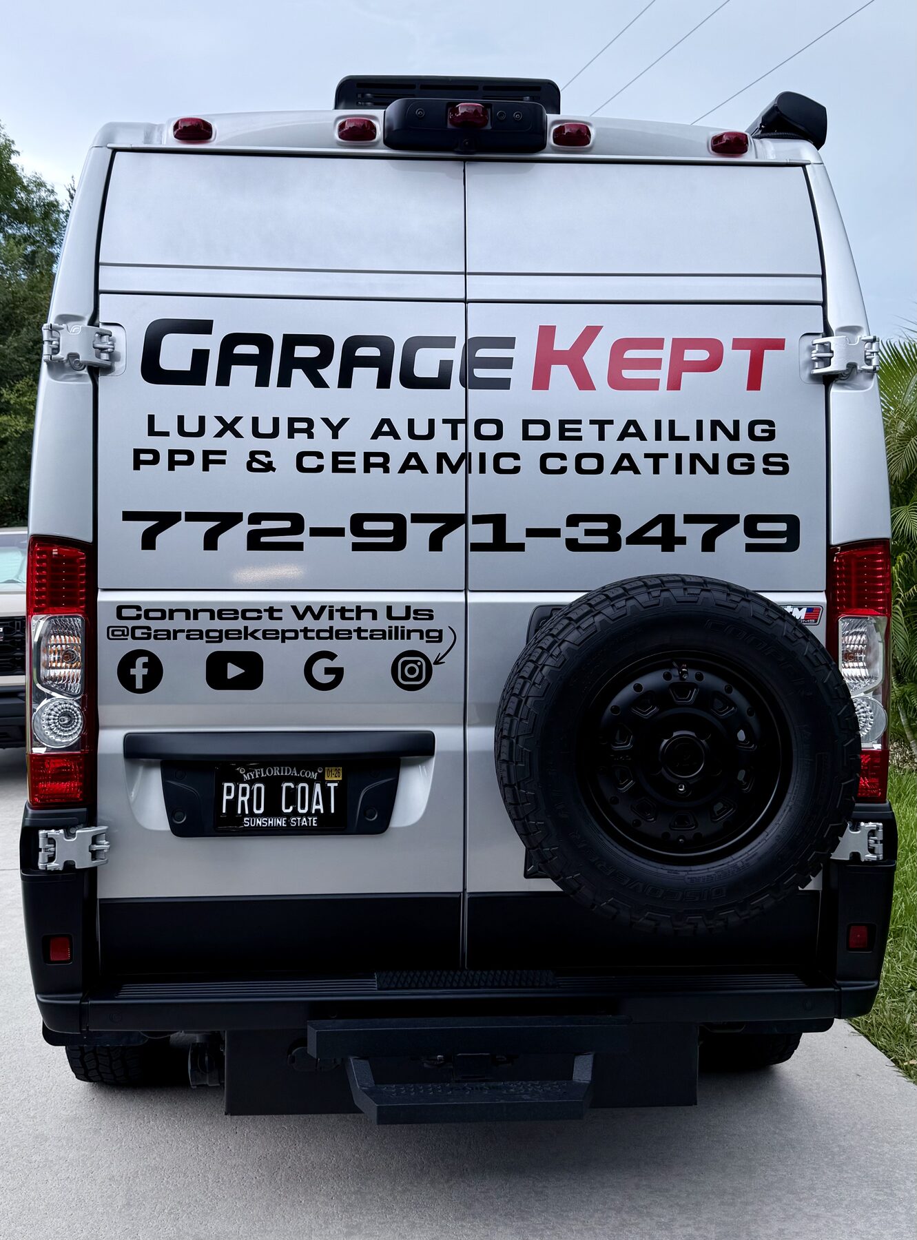 Garage Kept Detailing company shuttle van